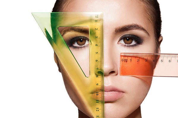 Gesicht mit Linealen Gesicht mit Linealen