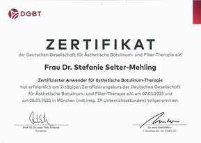 Zertifizierter Anwender Botulinumtoxin